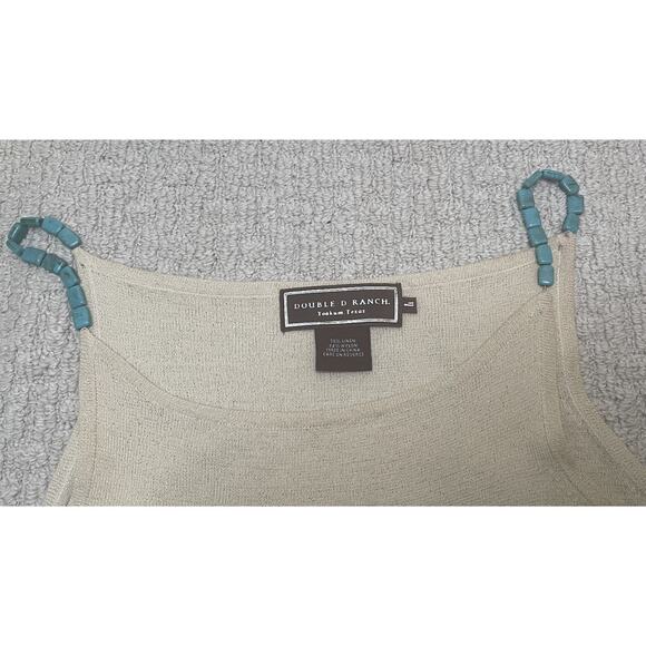 Double D Ranch Ivory Multi 2 Piece Set L Tank Maxi Skirt Embroidered Beaded - Picture 5 of 6